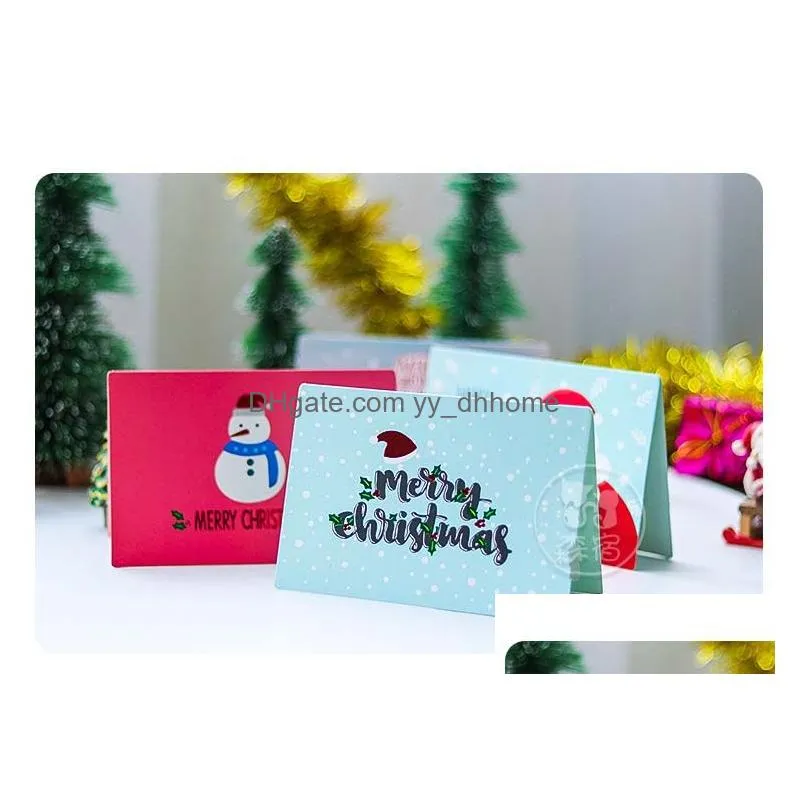 9 pcs/pack christmas mini lomo card valentines day year greeting card postcard birthday gift message cartoon blessing cards