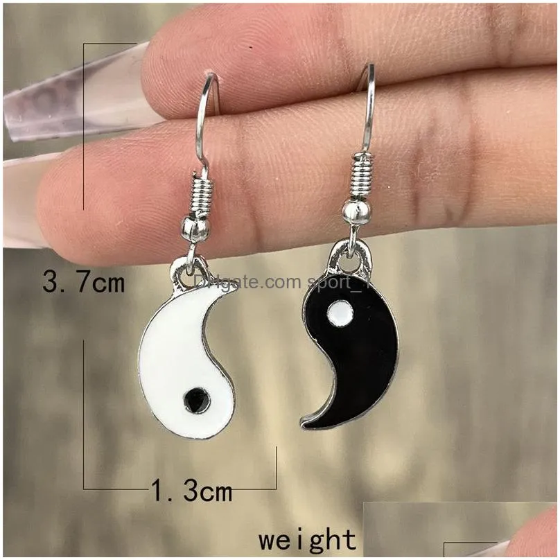 tai chi gossip drop earring dangle for women fashion drip oil simple ladies romantic ball pendant earrings jewelry