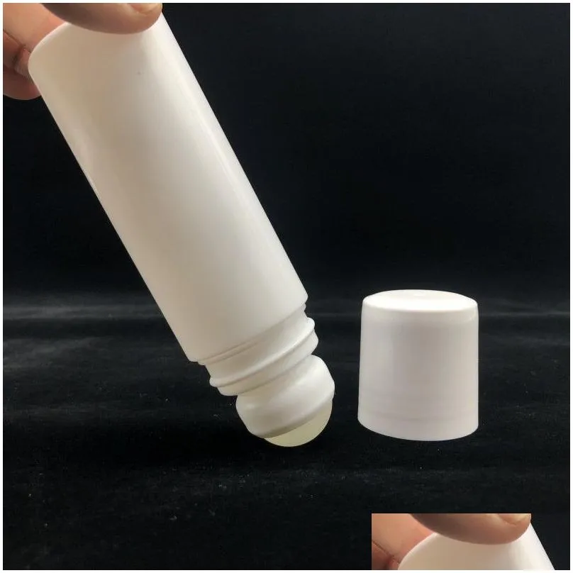 100ml white roll plastic bottle empty roller bottles 100cc rollon ball bottle deodorant perfume lotion light container