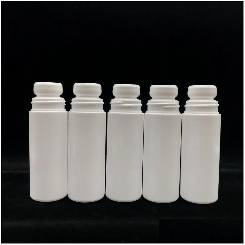 100ml white roll plastic bottle empty roller bottles 100cc rollon ball bottle deodorant perfume lotion light container