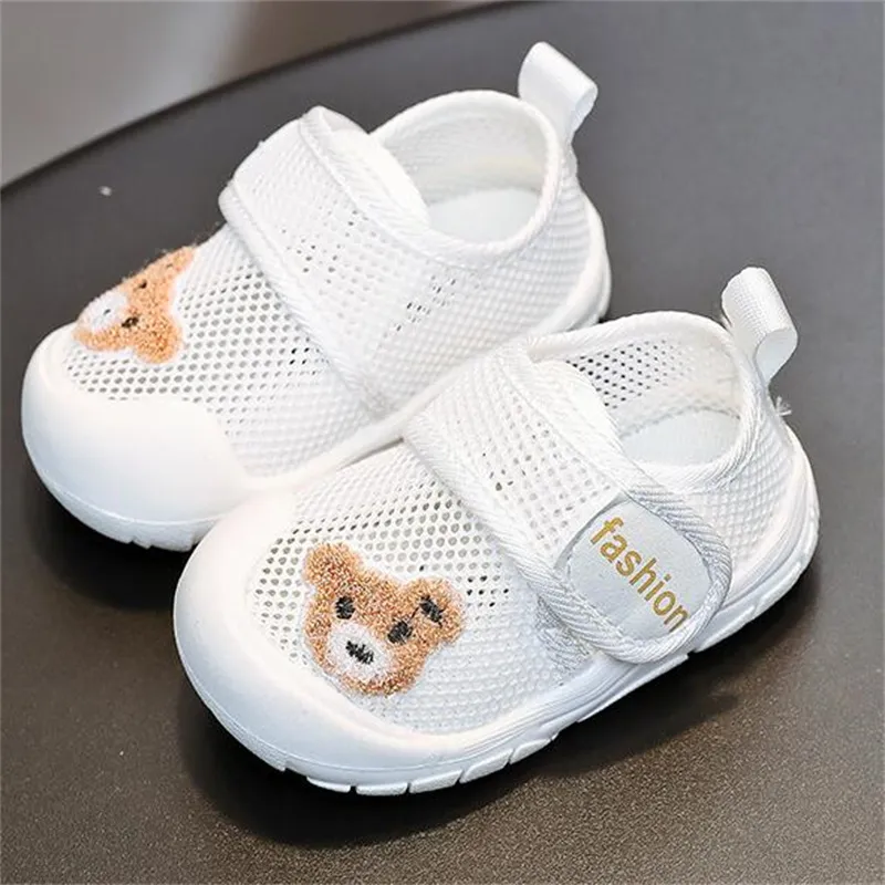 Bear Baby First Walkers Boys Girls Sandals Fashion Soft Crib Shoes Toddler infant Sneakers Breathable Mesh Kids Outdoor Athletic Shoes