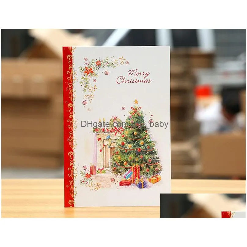 christmas card greeting cards with envelope santa claus christmas post gift for birthday valentine day party wedding decoration