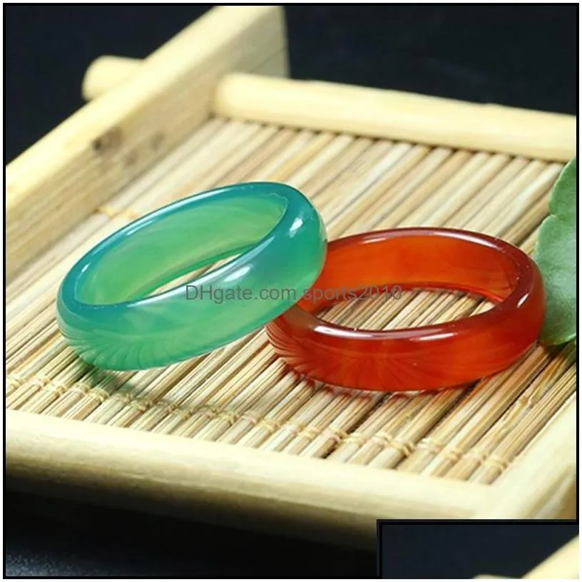 arts and crafts pink green red glass crystal agate jade ring jewelry finger rings for women me sports2010 drop delivery home garden