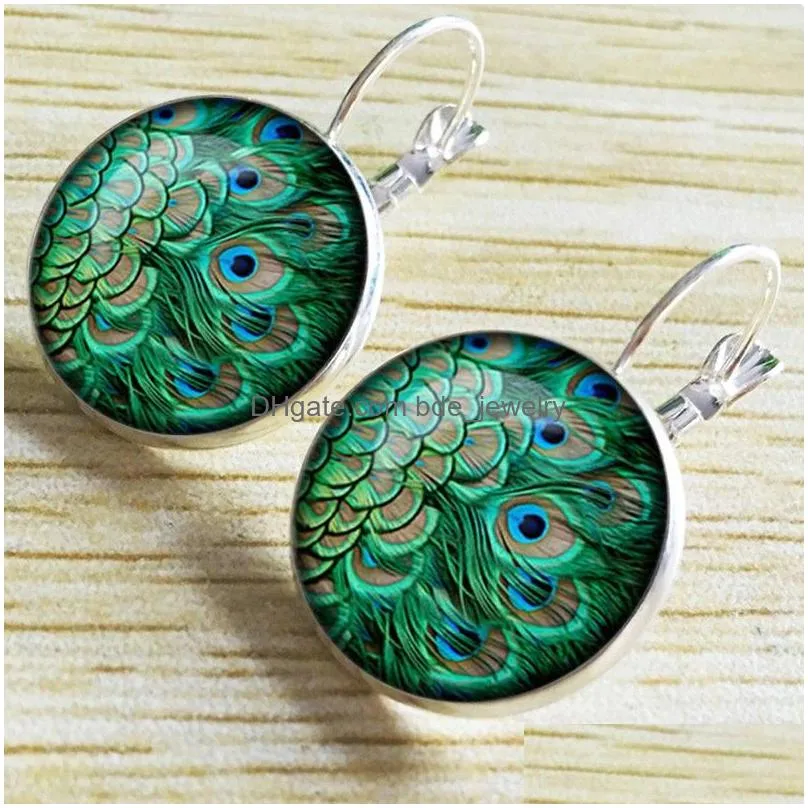  arrivel crystal earrings unique art peacock wiggling feather earring handmade animal pattern charm wholesale jewelry gift