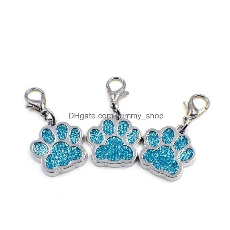 cartoon dog paw silver color fashion key rings keychain for car keys pendant for women man jewelry wholesale