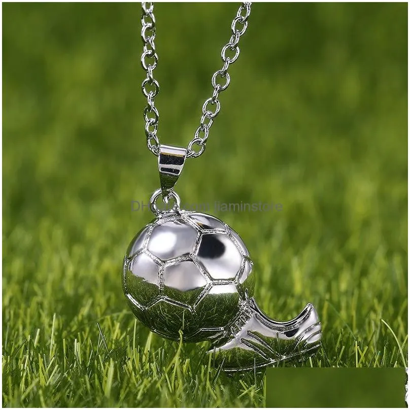 fashion sports football pendant necklaces for for boy men gifts soccer ball men necklace jewelry