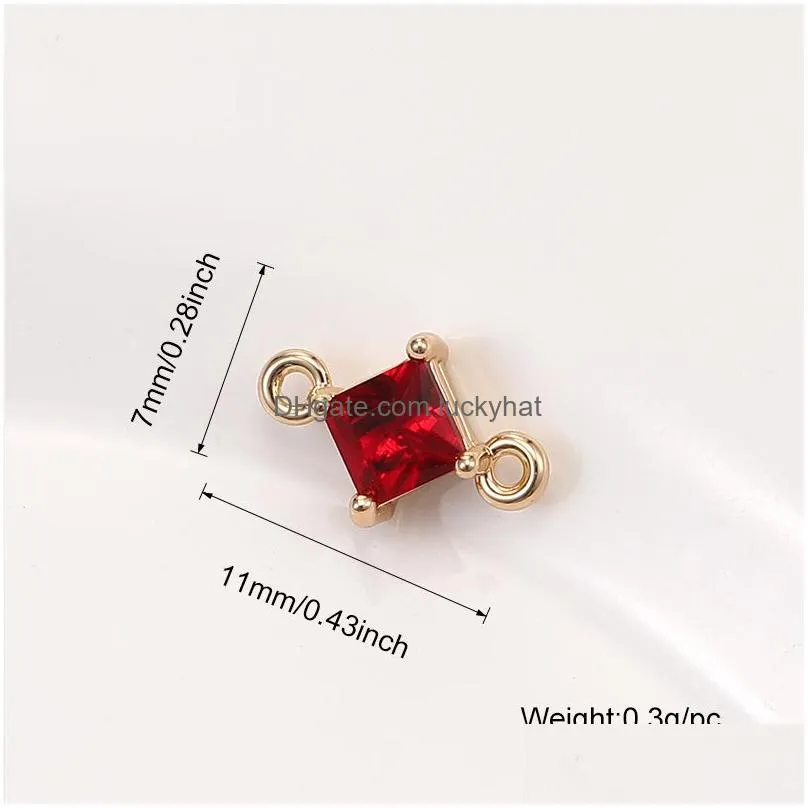 new fashion deaigner k9 crystal pendant charm colorful square shape transparent pendants for necklace bracelet earring diy jewelry