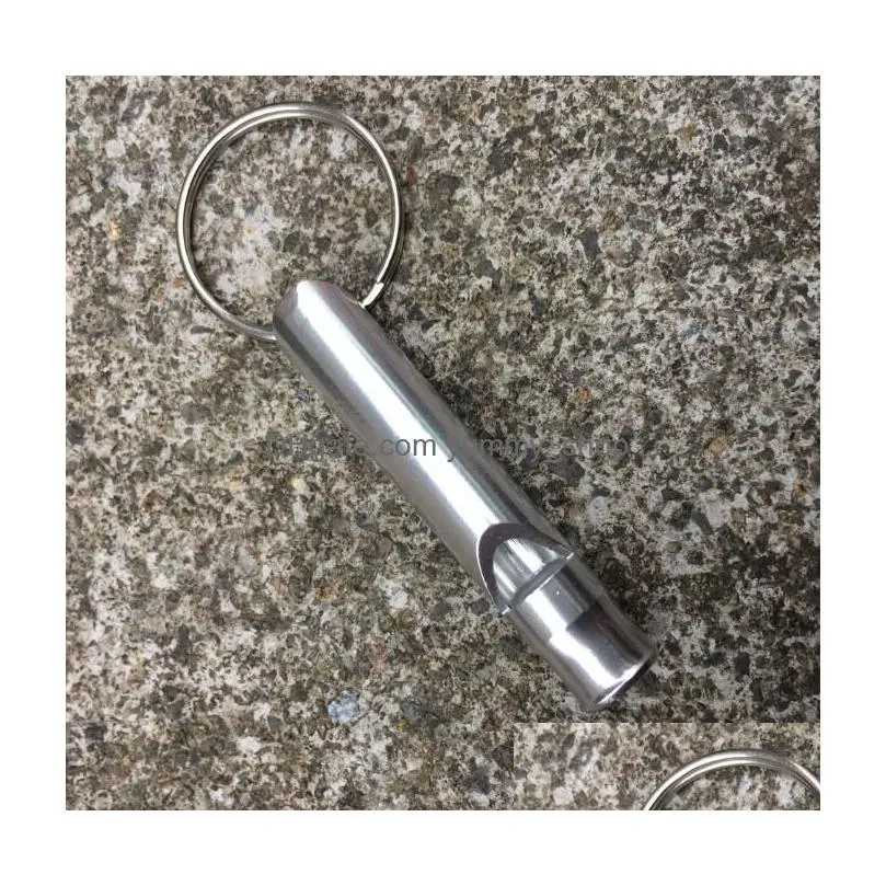 metal whistle keychains portable self defense keyrings rings holder car key chains accessories outdoor camping survival mini tools