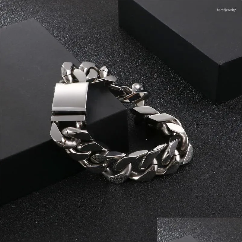 link bracelets european and american retro fashion hipster outdoor bracelet 316l stainless steel domineering