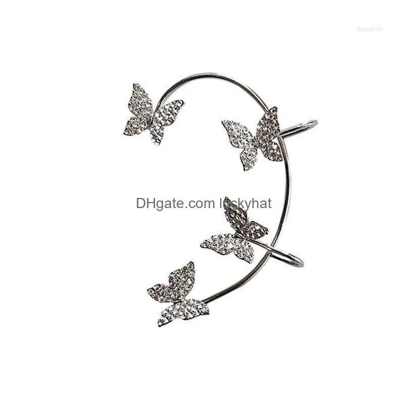 backs earrings butterfly ear clasp clip for women star creative luxury crystals vintage jewelry party gift punk accessories wholesale