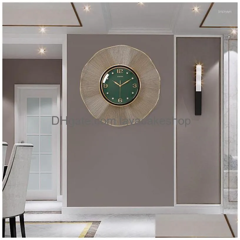 wall clocks luxury large clock gold metal home decor watches living room decoration creative watch reloj de pared gift