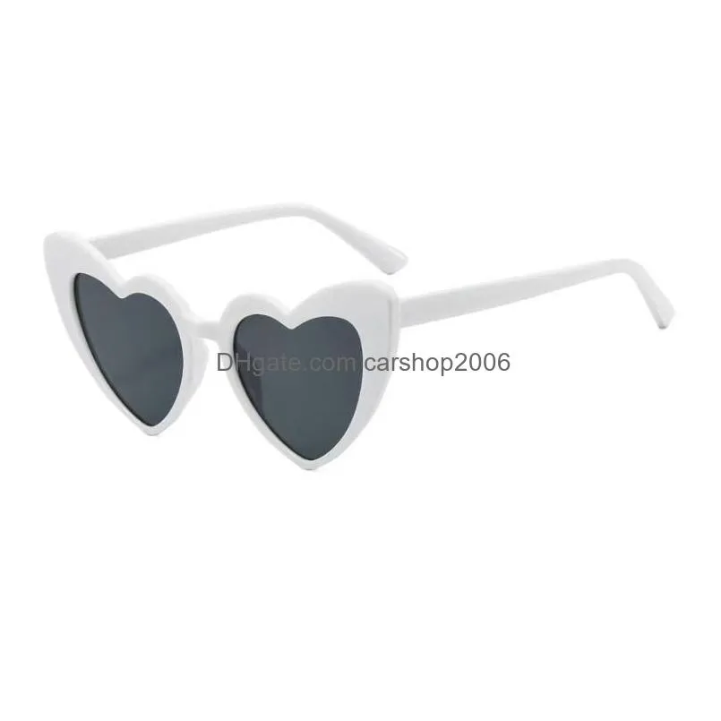 vintage love heart sunglasses women summer sexy sun glasses for party outside white black red color