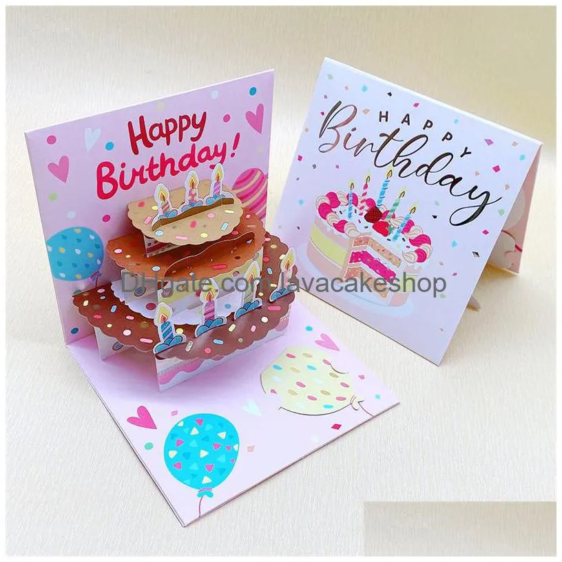 3d cake popup happy birthday cards birthday wishes for her greeting cards