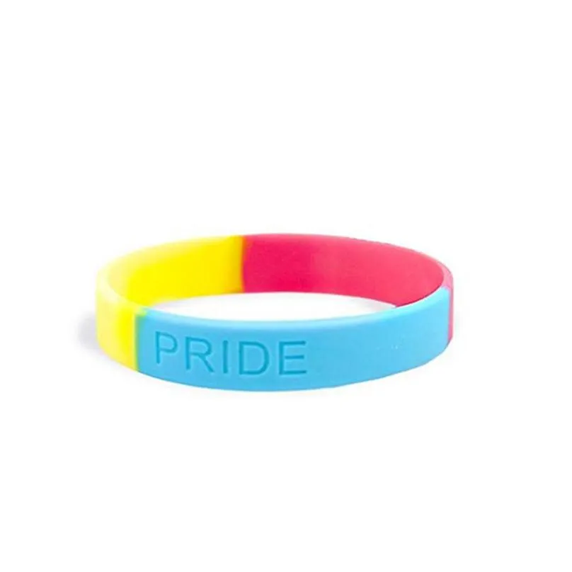 rainbow lgbt pride party bracelet lgbtq silicone rubber wristbands lgbtq accessories gifts for gay lesbian women men