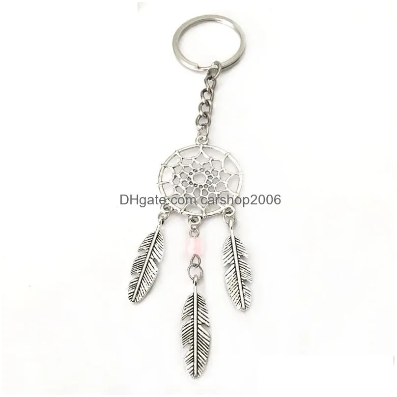 dreamcatcher keychains metal keyring fashion tassel keychain pendant car bag decoration key chain