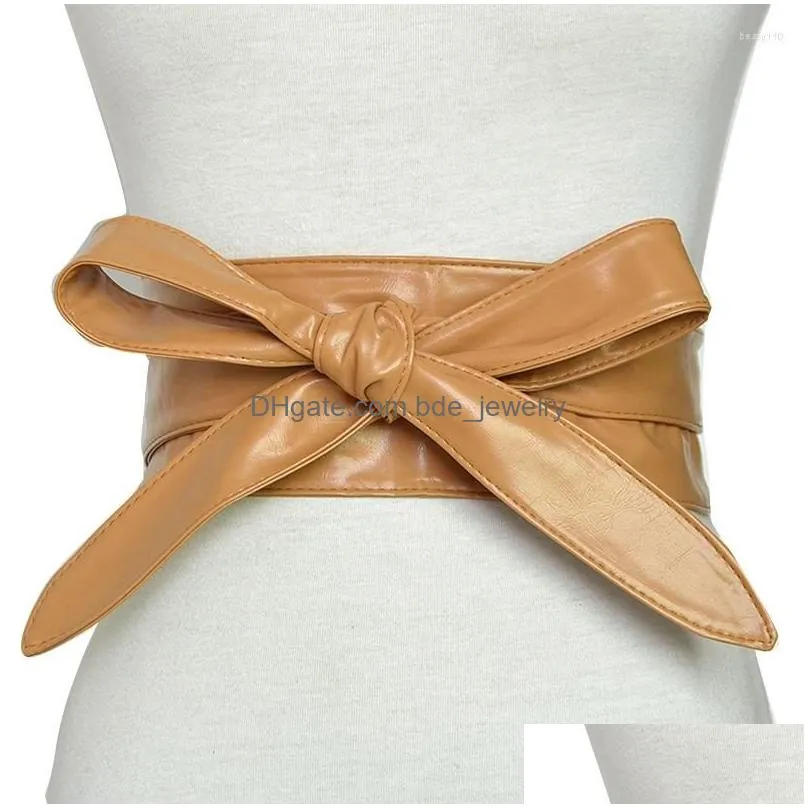 belts retro style faux leather belt stretchy wide waist seal for ladies banquet decor