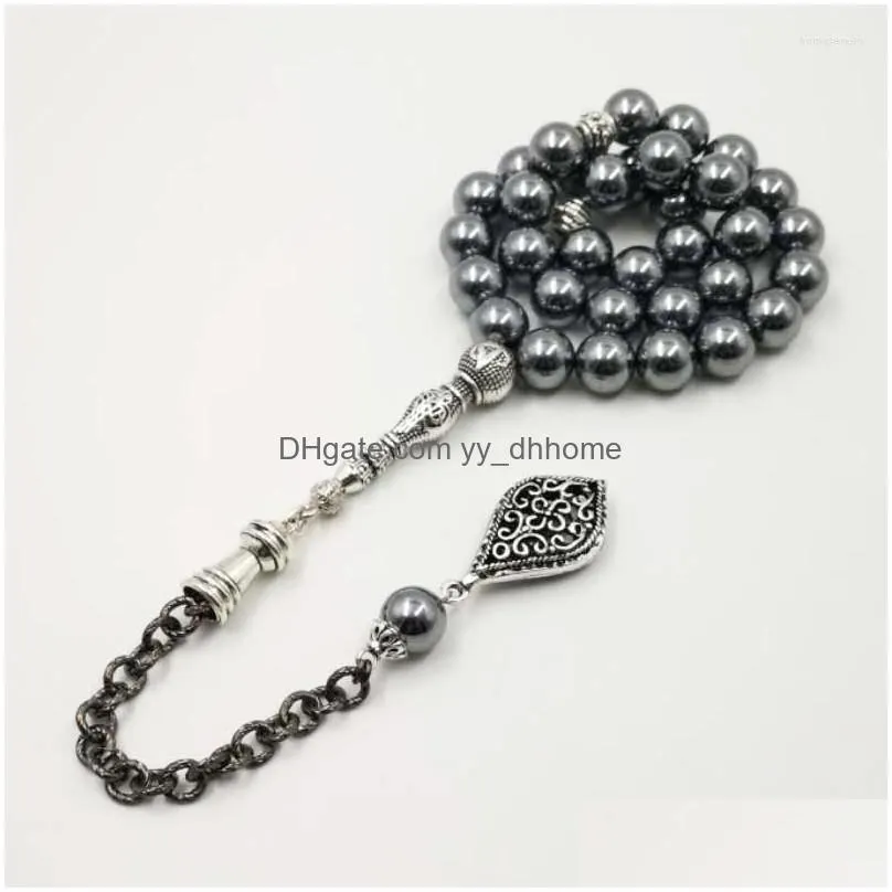 strand misbaha natural terahertz stone energy muslim tasbih rosary bead islamic eid gift fashion 33 beads bracelet
