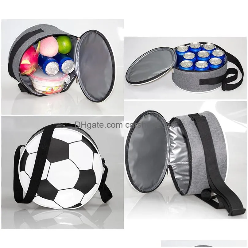 oxford cloth lunch bag football insulation bag portable school office outdoor picnic bags