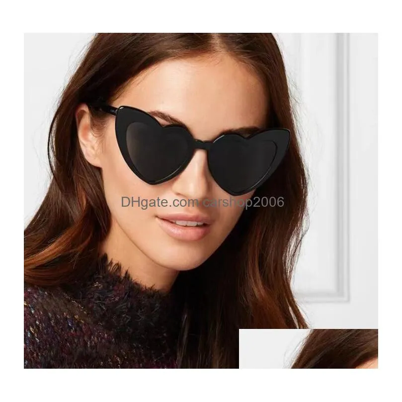 vintage love heart sunglasses women summer sexy sun glasses for party outside white black red color