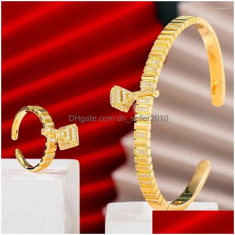 bangle godki luxury unique african ring set jewelry sets for women wedding cubic zircon crystal cz dubai bridal