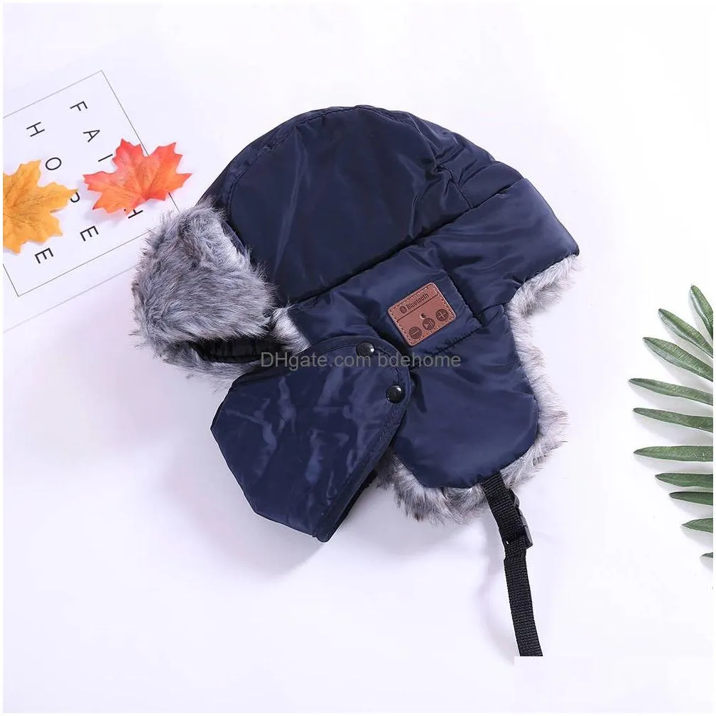 winter warm skiing cap hat wireless bluetooth smart cap bluetooth earphone hat dropship 171220