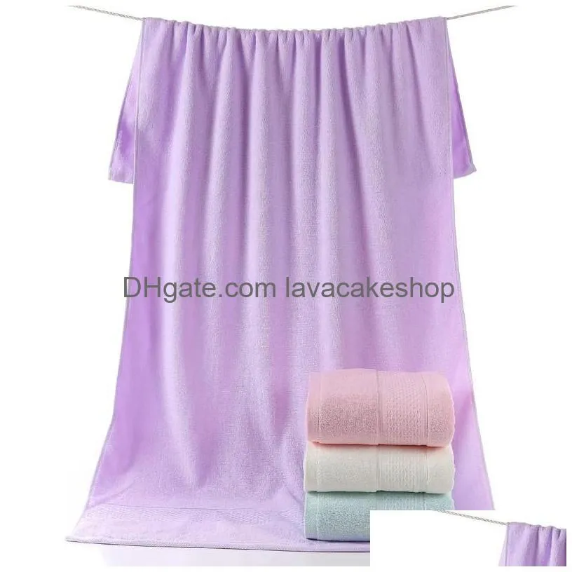 towel solid color bath cotton thickening soft absorbent household towels adult korean version of the wash