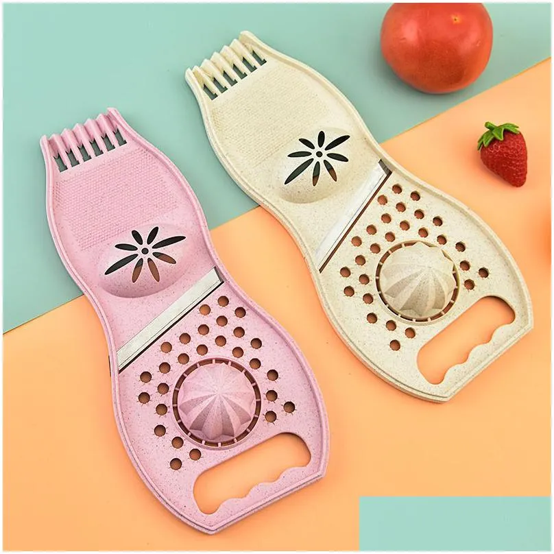 vegetable and fruit tools wheat straw multifunctional kitchen peeler grater garlic miller veggie slicer