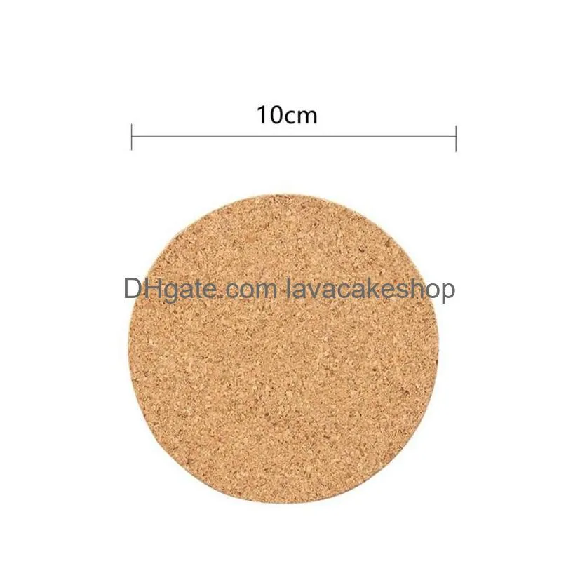 plain cork coasters round square drink wine coffee pot cup mat party home bar table anti scald cushion 0 65zp g2