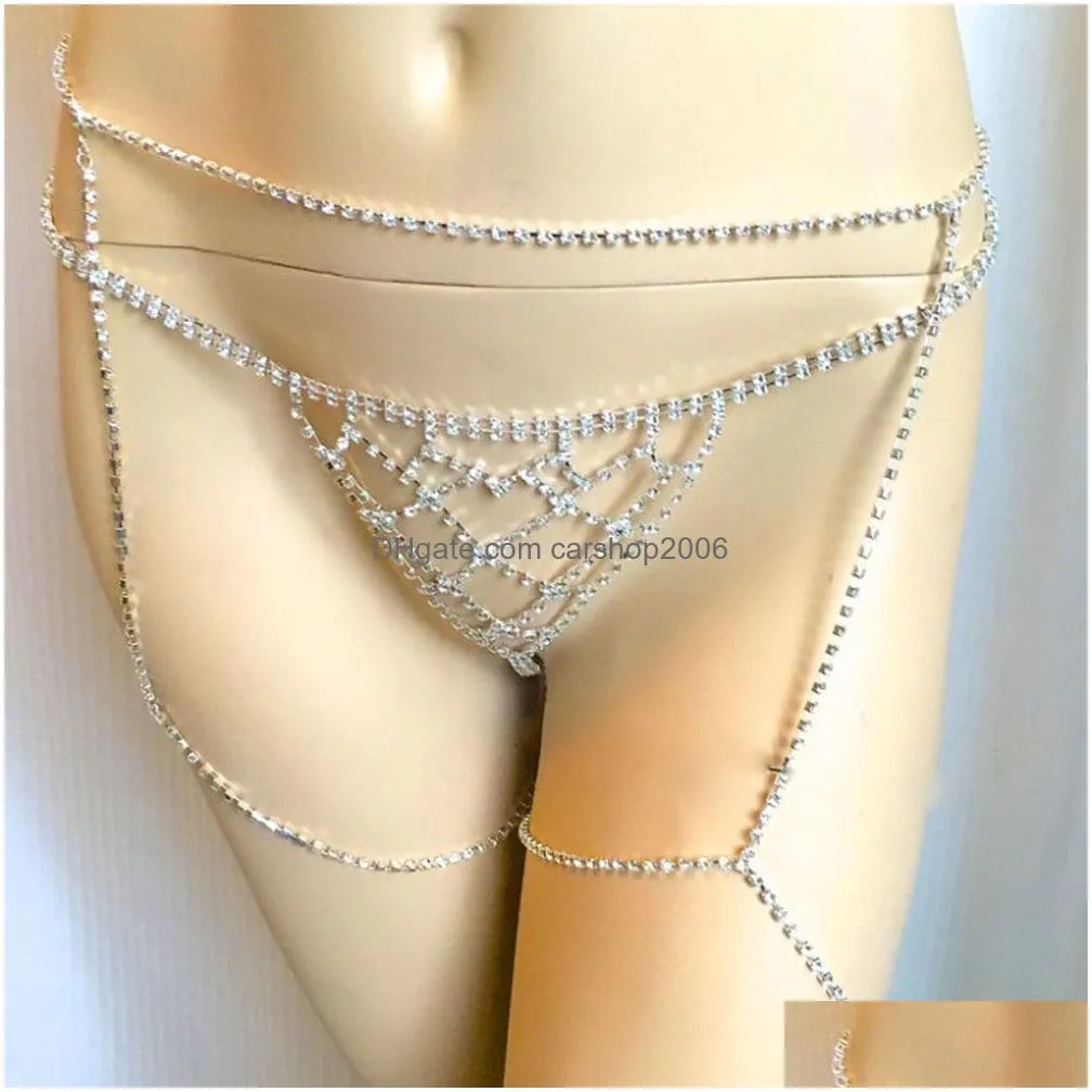 stonefans sexy waist body chain crystal underwear jewelry for women mesh rhinestone thong bikini panties lingerie valentine gift