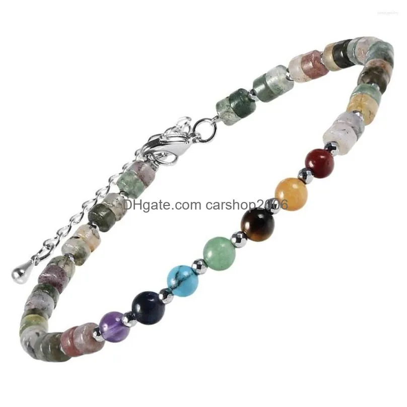 strand lucky stone 7 chakra bracelet reiki buddha prayer adjustable bracelets for women