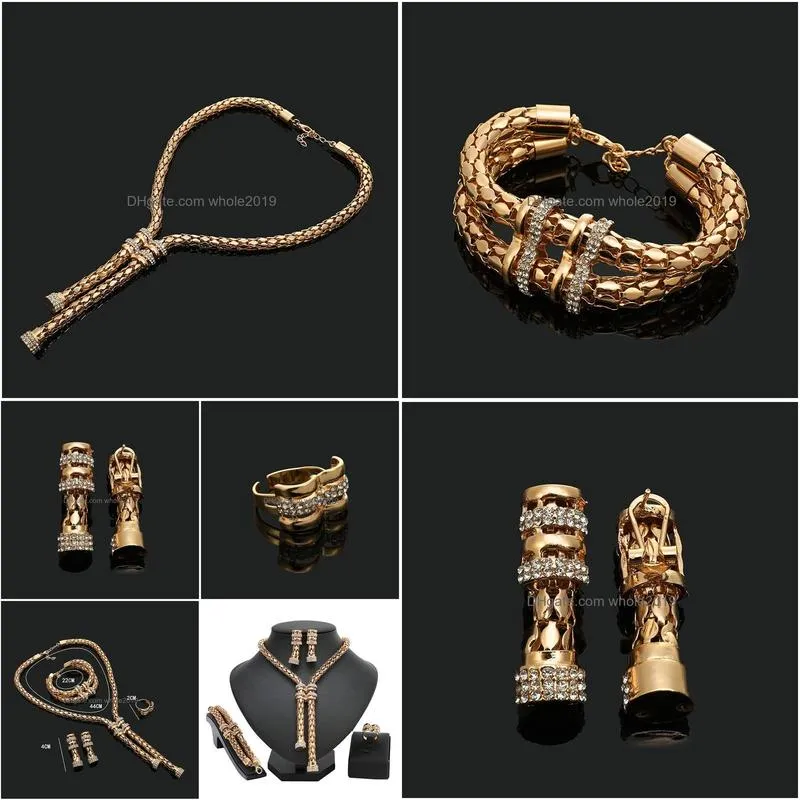 statement jewelry set exquisite dubai gold colorful jewelry set nigerian wedding woman accessories wholesale