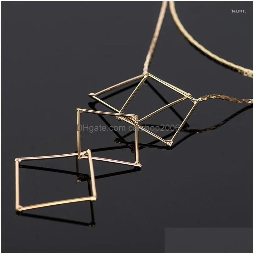 choker vintage style chic y shaped gold color necklace for women bar circle lariat pendant n086