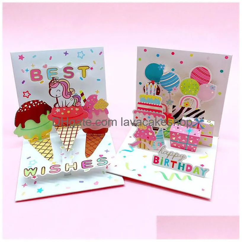 3d cake popup happy birthday cards birthday wishes for her greeting cards