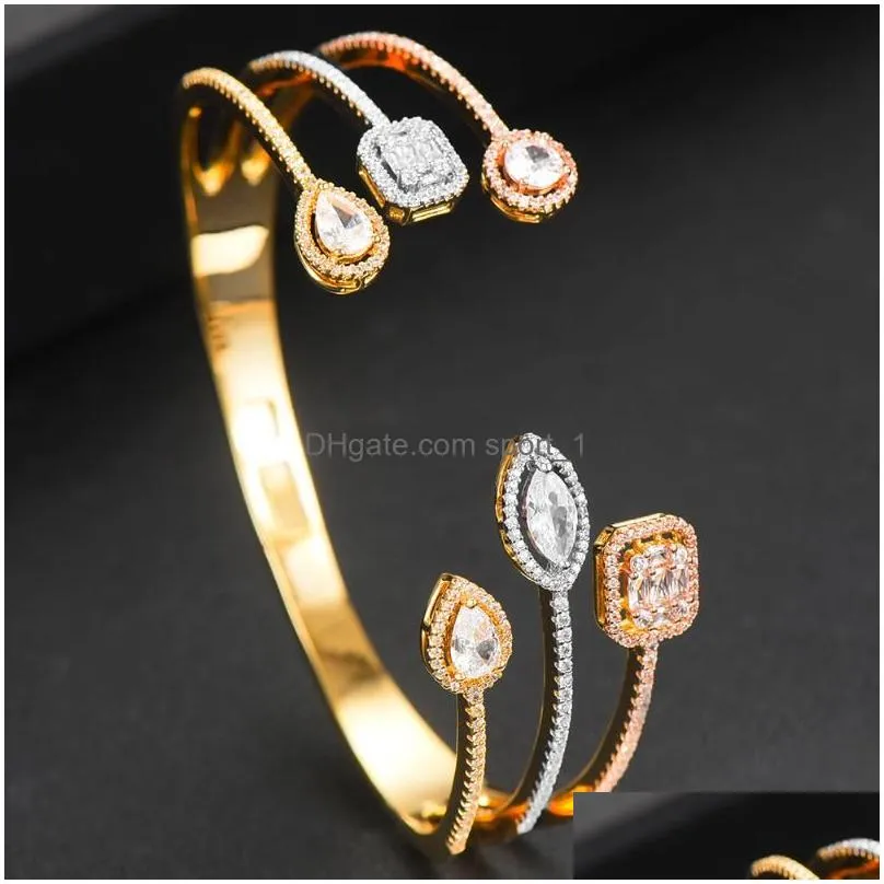 missvikki charm original design stackable bangle cuff for women wedding cubic zircon crystal dubai silver bracelet party jewelry