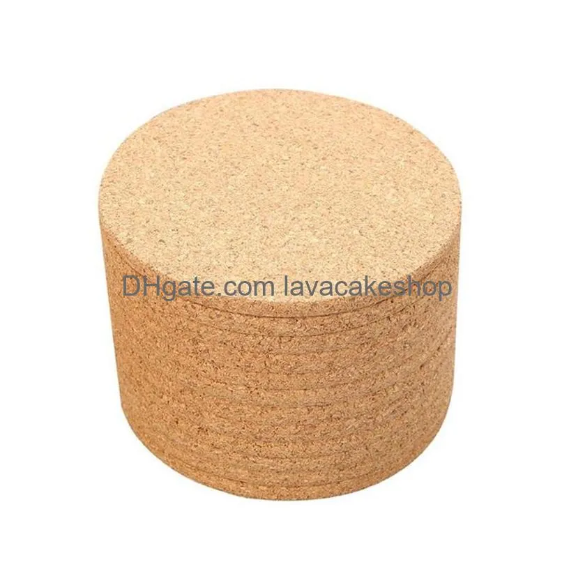 plain cork coasters round square drink wine coffee pot cup mat party home bar table anti scald cushion 0 65zp g2