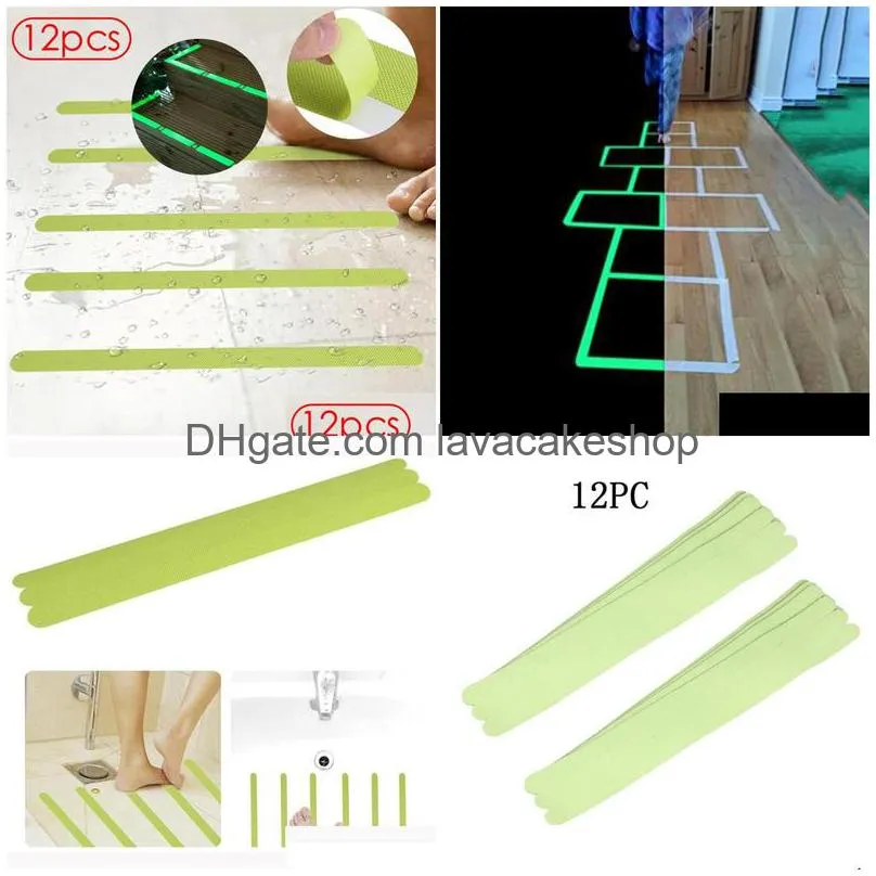 bath mats 12pcs bathroom bathtub glow anti slip tape safety floor adhesive sticker pegatinas antideslizantes banera w