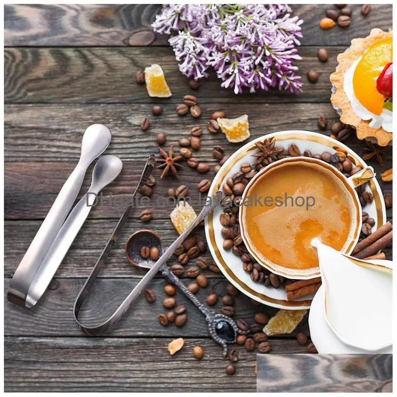 ice clip stainless steel food clamp metal straight tongs cube sugar muti colors bar tools coffee tea 2 29tz c2