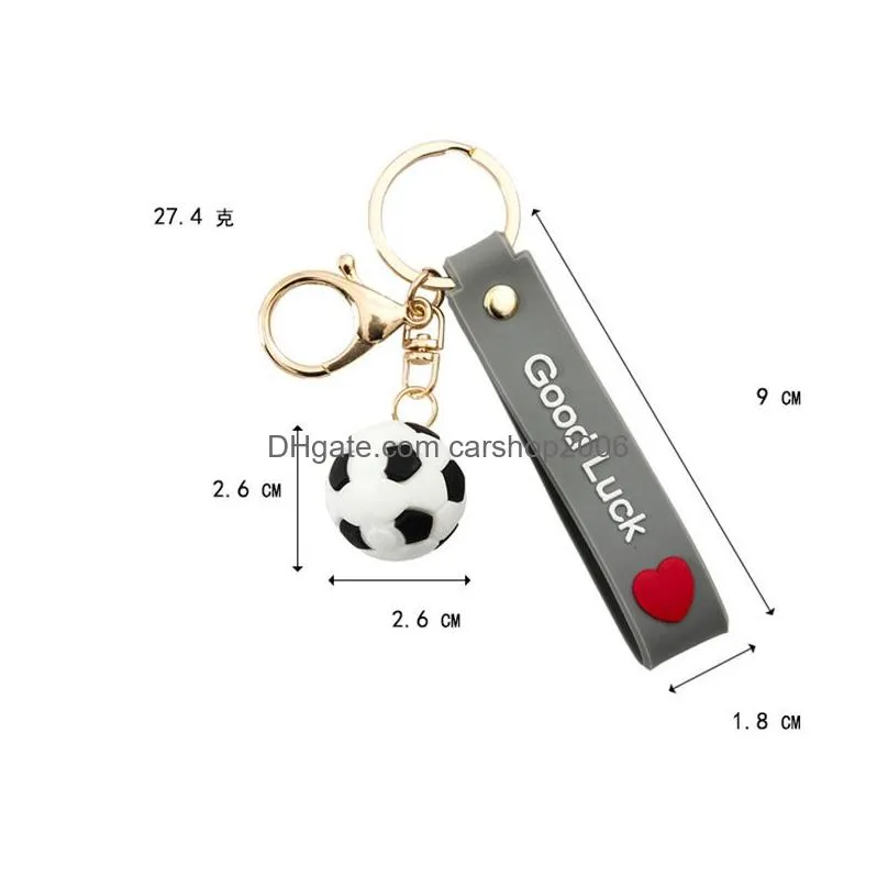 football keychains silicone sports keychain pendant souvenir gift key ring