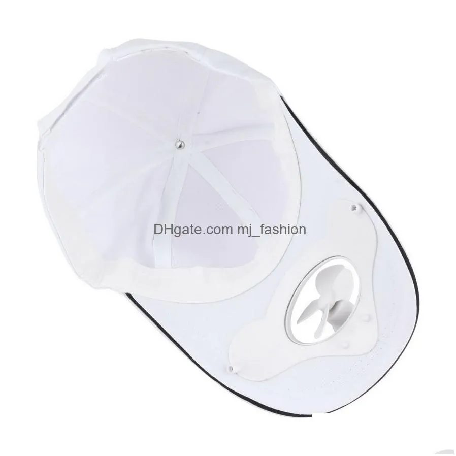 wholesalesummer sport outdoor hat cap with solar sun power cool fan for cycling arrival