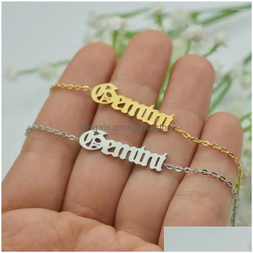 link bracelets baby girl gothic old english zodiac bracelet for women capricorn virgo cancer gemini aries aquarius gift jewelry