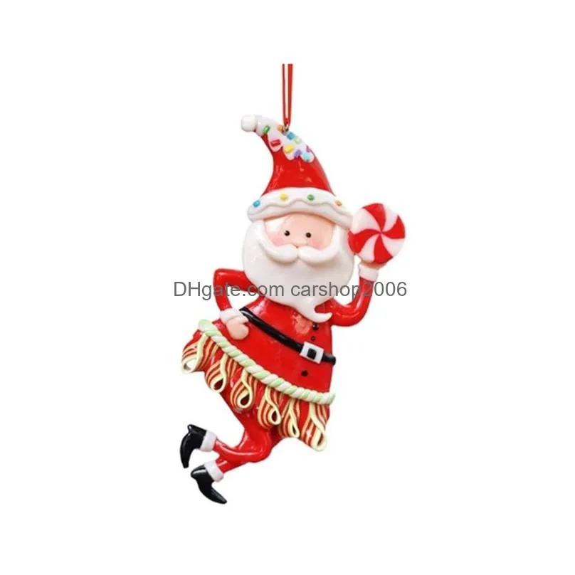 resin christmas decoration pendant cartoon santa claus year home decoration 3 styles