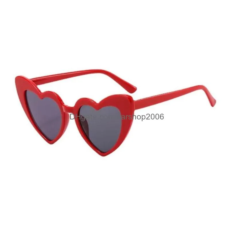 vintage love heart sunglasses women summer sexy sun glasses for party outside white black red color