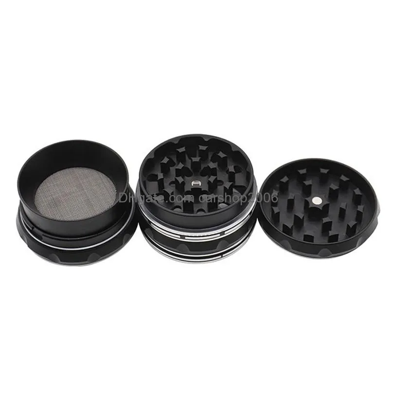 3d metal herb grinder 63mm manual smoking accessories fashion skull pattern 4 layers tobacco grinders creative gift