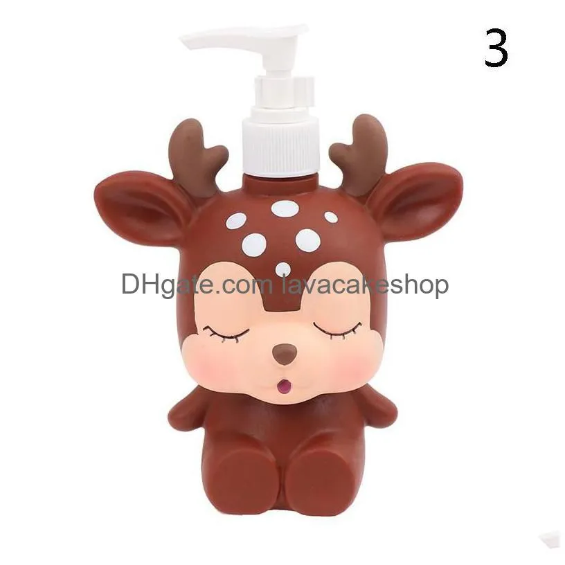 storage bottles jars cute animal bathroom soap dispenser cartoon plastic bottle shower gel shampoo portable household travel lotion