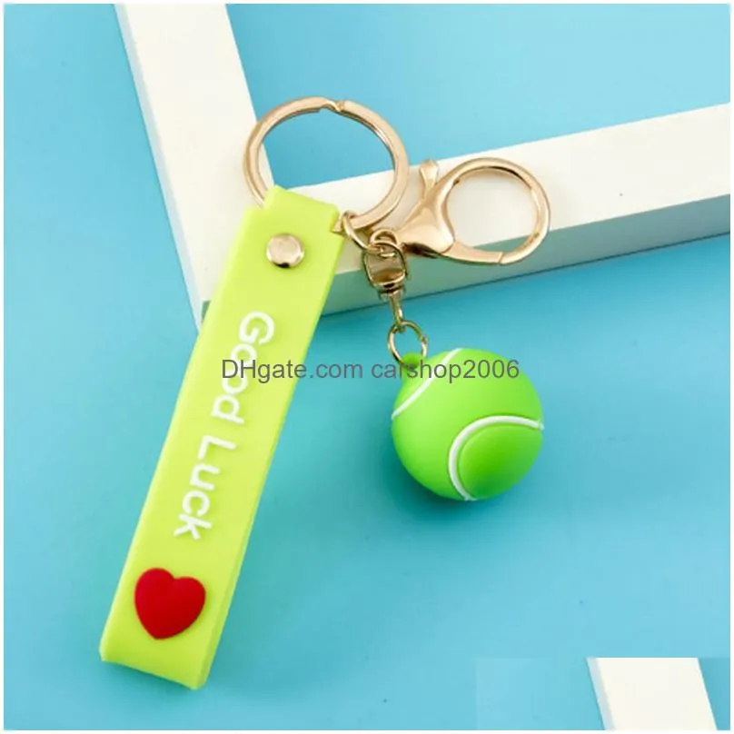 football keychains silicone sports keychain pendant souvenir gift key ring