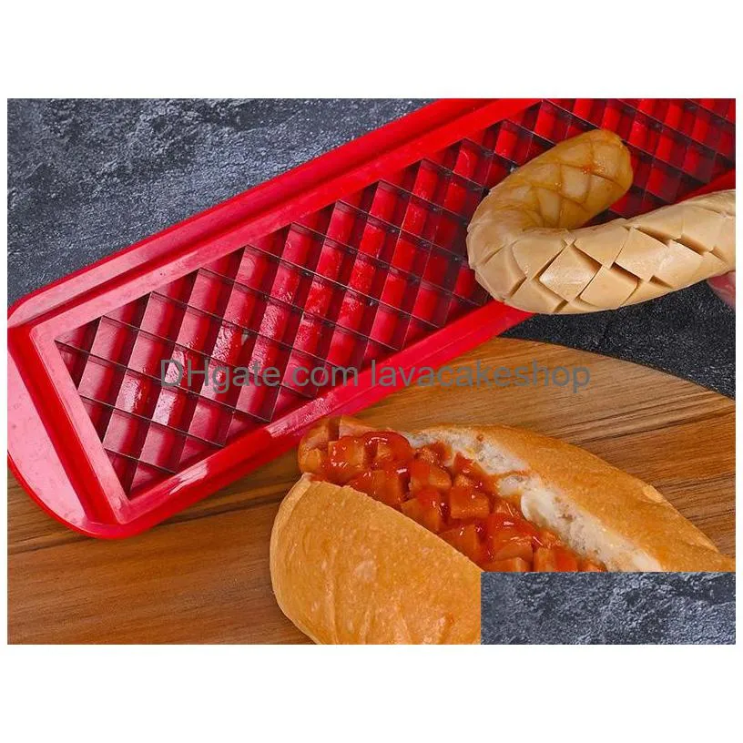  dog slicing tool for barbecue bbq kitchen tools dog cutter sausage ham cut tailgating pattern gadget