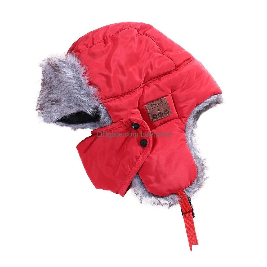 winter warm skiing cap hat wireless bluetooth smart cap bluetooth earphone hat dropship 171220