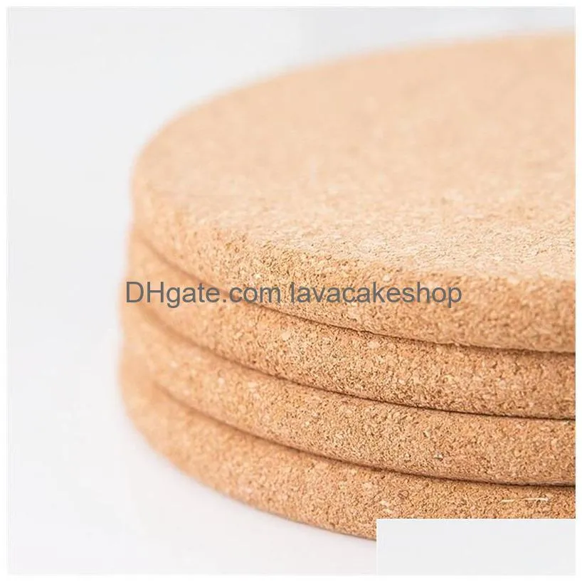 plain cork coasters round square drink wine coffee pot cup mat party home bar table anti scald cushion 0 65zp g2