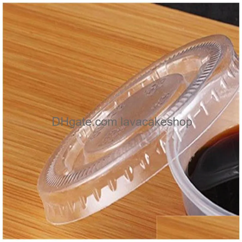 50ml disposable cups container subpackage  keeping dressing box transparent security packing case resturant 15oh k2