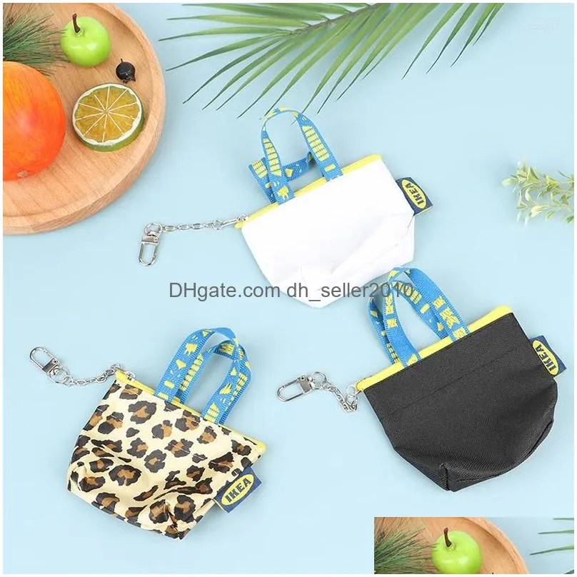 keychains women fashion coin purse mini wallet money pouch keyring card holder small zip bag blue color zipper